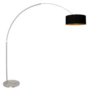 Steinhauer Lampadar cu arc Sparkled Light oțel/negru-auriu 240 Chintz, reglabil, Metalic, Camera de zi / sufragerie, Metal, Modern, Umbrelă în picioare