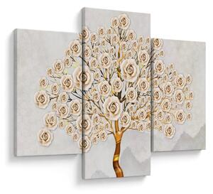 Tablou cu copac cu flori (90x60 cm)