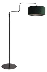 Steinhauer Lampadar Bloeba, negru/verde, înălțime 165 cm, velur, Negru, Camera de zi / sufragerie, Metal, Modern