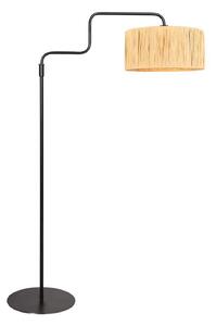 Steinhauer Lampadar Bloeba, negru/maro, înălțime 165 cm, iarbă de mare, Negru, Camera de zi / sufragerie, Metal, Modern