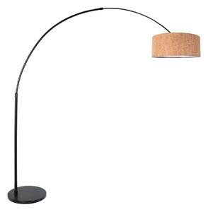 Steinhauer Lampadar de podea Sparkled Light, negru/maro, 240 cm, plută, reglabil, Maro / Rugină, Camera de zi / sufragerie, Altele, Modern