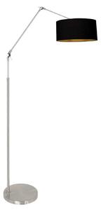 Steinhauer Lampadar Prestige Chic culoare oțel/negru-auriu Înălțime 250 cm, reglabil, Metalic, Camera de zi / sufragerie, Metal