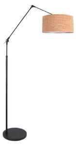 Steinhauer Lampadar Prestige Chic negru/maro, înălțime 250 cm, plută, reglabil, Negru, Camera de zi / sufragerie, Metal