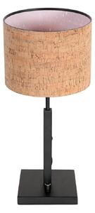 Steinhauer Lampa de masă Stang, negru/maro, înălțime 40 cm, plută, Negru, Camera de zi / sufragerie, Metal, Modern