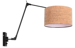 Steinhauer Aplică de perete Prestige Chic negru/maro, proiecție 90 cm, plută, reglabil, Negru, Camera de zi / sufragerie, Metal