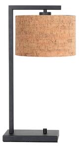 Steinhauer Lampa de masă Stang, negru/maro, înălțime 51 cm, plută, Negru, Camera de zi / sufragerie, Metal, Modern