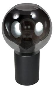 Steinhauer Lampă de masă Bloeba, negru/gri fum, Ø 17 cm, glob din sticlă, Gri, Camera de zi / sufragerie, Sticlă