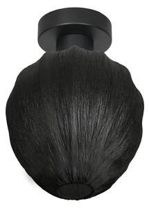 Mexlite Plafonieră Bloeba, negru, Ø 25 cm, pânză/metal, reglabil, Negru, Camera de zi / sufragerie, Țesătură / Textil