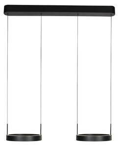 Steinhauer Lampă suspendată LED Mykty, negru, lungime 95 cm, metal, 4 becuri., reglabil, Negru, Camera de zi / sufragerie, Metal, Modern