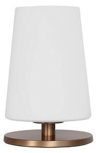 Steinhauer Lampa de masă Ancilla, bronz, înălțime 26 cm, metal, sticlă, E27, Alb, Camera de zi / sufragerie, Sticlă