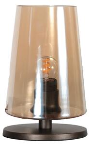 Steinhauer Lampa de masă Ancilla maro/chihlimbar, 26 cm, metal, sticlă, E27, Maro / Rugină, Camera de zi / sufragerie, Sticlă