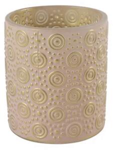Suport pentru lumanari parfumate ANTIC GOLD 8,5x10 cm, roz