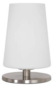 Steinhauer Lampa de masă Ancilla, oțel, înălțime 26 cm, metal, sticlă, E27, Alb, Camera de zi / sufragerie, Sticlă