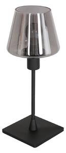 Steinhauer Lampa de masă Ancilla, negru/fum, 33 cm, metal, sticlă, E14, Negru, Camera de zi / sufragerie, Sticlă
