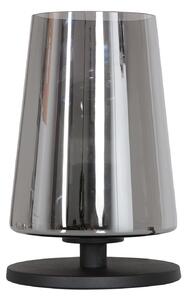 Steinhauer Lampa de masă Ancilla, negru/fum, 26 cm, metal, sticlă, E27, Negru, Camera de zi / sufragerie, Sticlă