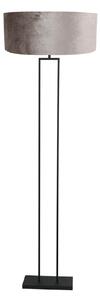 Steinhauer Lampadar Stang, negru/velur argintiu, înălțime 160 cm, E27, Negru, Camera de zi / sufragerie, Metal, Modern