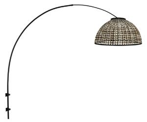 Steinhauer Aplică de perete Sparkled Light 4407ZW negru/bambus negru/natur, Negru, Camera de zi / sufragerie, Metal