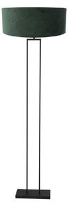 Steinhauer Lampadar Stang, negru/velur verde, înălțime 160 cm, E27, Negru, Camera de zi / sufragerie, Metal, Modern
