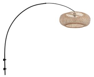 Steinhauer Aplică de perete Sparkled Light 4404ZW, negru/bambus natural, E27, Negru, Camera de zi / sufragerie, Metal