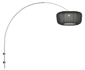 Steinhauer Aplică de perete Sparkled Light 4403ST, oțel/nylon negru, E27, Metalic, Camera de zi / sufragerie, Metal, Modern