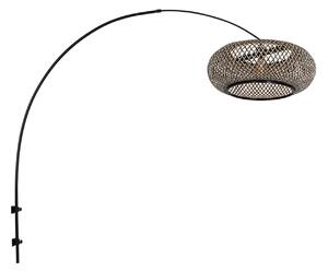 Steinhauer Aplică de perete Sparkled Light 4405ZW, negru/bambus negru, E27, Negru, Camera de zi / sufragerie, Metal