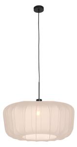 Steinhauer Lampă suspendată Sparkled Light, nylon crem, Ø 60 cm, E27, reglabil, Bej, Camera de zi / sufragerie, Țesătură / Textil, Modern