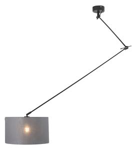 Lampă suspendată neagră cu umbră 35 cm gri închis reglabilă - Blitz I