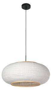 Steinhauer Lampă suspendată Sparkled Light, negru/in gri, Ø 60 cm, Negru, Camera de zi / sufragerie, Țesătură / Textil