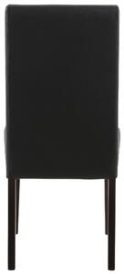 Set 2 scaune Rubin negre piele ecologica 47/59/101 cm