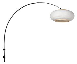 Steinhauer Aplică de perete Sparkled Light 4619ZW, negru/pânză albă, Negru, Camera de zi / sufragerie, Metal