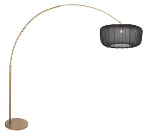 Steinhauer Lampadar curbat Sparkled Light, bronz/nylon negru, 240 cm, Bronz / Alamă Veche, Camera de zi / sufragerie, Metal, Modern