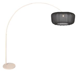 Steinhauer Lampadar curbat Sparkled Light crem/nylon negru, 240 cm, Bej, Camera de zi / sufragerie, Metal, Modern