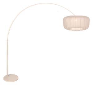 Steinhauer Lampadar curbat Sparkled Light crem/nylon crem, 240 cm, Bej, Camera de zi / sufragerie, Metal, Modern