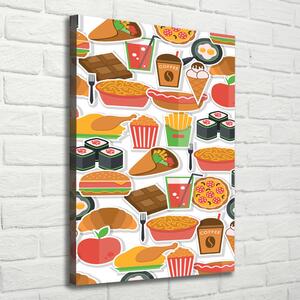Tablou canvas Consumul de fast-food