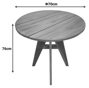 Masa dining Cadrada, Natural, 70x70x76 cm
