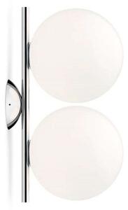 Lampă de perete FLOS, IC C/W1 Double, reglabil, Alb, Camera de zi, Sticlă, Design