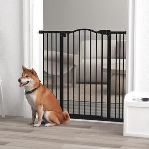 PawHut Poartă Extensibilă pentru Câini fără Șuruburi, Poartă de Siguranță Reglabilă, 94-100x94 cm, Negru