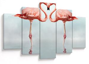 Tablou cu doi flamingo (150x105 cm)