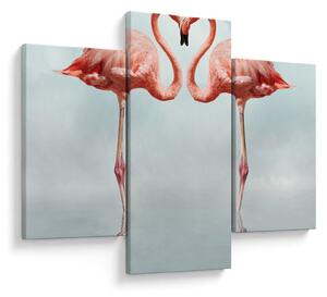 Tablou cu doi flamingo (90x60 cm)