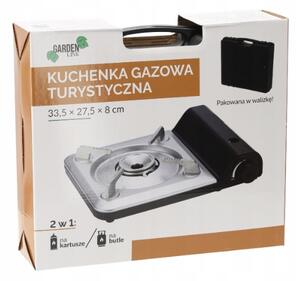 JAKS Aragaz de camping portabil pe gaz 2 în 1