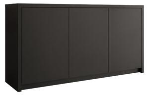 Bufet Providence 202, Negru, PAL laminat, 79x150x40cm, 58 kg