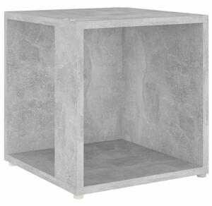 Masă laterală, gri beton, 33x33x34,5 cm, PAL