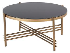 Măsuță de cafea Houston 513, Negru, Auriu, Metal, 41cm, 18 kg