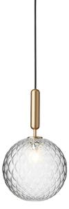 Lustră Pendul Nuura Aps, Miira 1 Large, reglabil, Auriu / Alamă, Camera de zi, Sticlă, Design