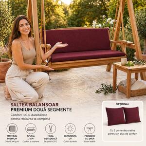 Saltea balansoar premium două segmente (Burgundi)