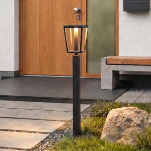 Lucande Bornă luminoasă LED Lynx, 95,5 cm, negru, IP65, Negru, Metal, Modern