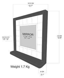 Oglindă de perete cu raft 32.5x33 cm – Wallity