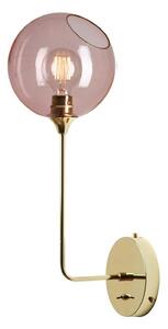 Lampă de perete DESIGN BY US, Ballroom Long, reglabil, Roz / Rosé, Camera de zi, Sticlă, Design