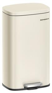 Coș de gunoi cu închidere lentă SLOW, 30L, bej SongmicsHome