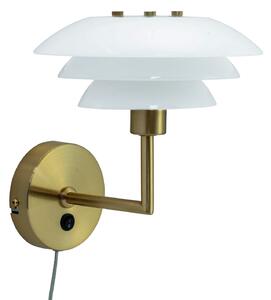 Lampă de perete Dyberg Larsen, DL20, Auriu / Alamă, Camera de zi, Sticlă, Design
